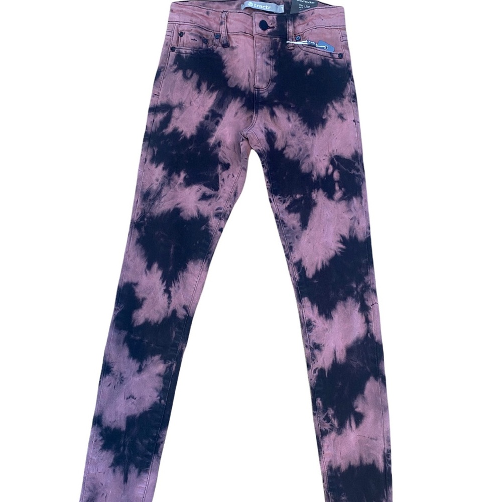 Tractr Girls Rust Tie Dye Skinny Jeans